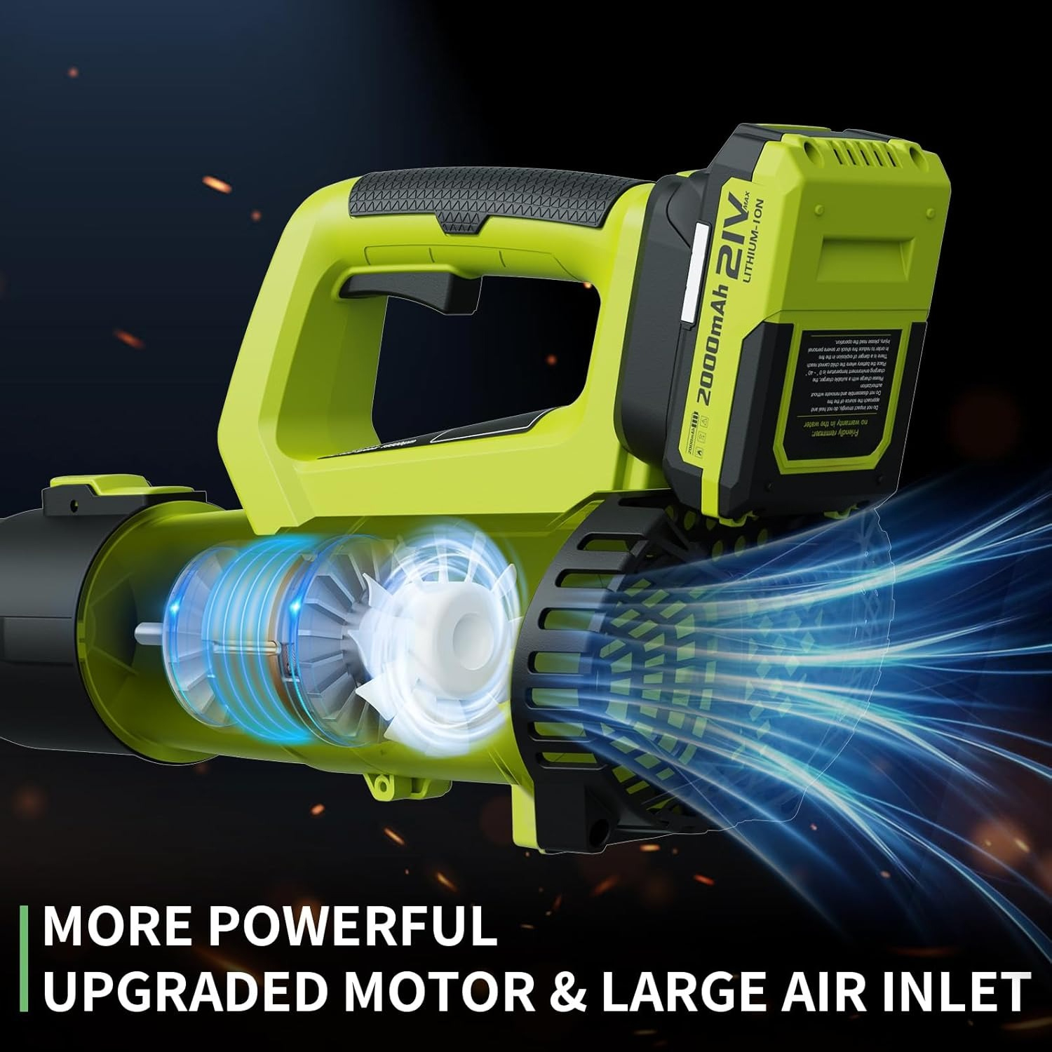 Leaf Blower Cordless - 21V Cordless Electric Blower with 2