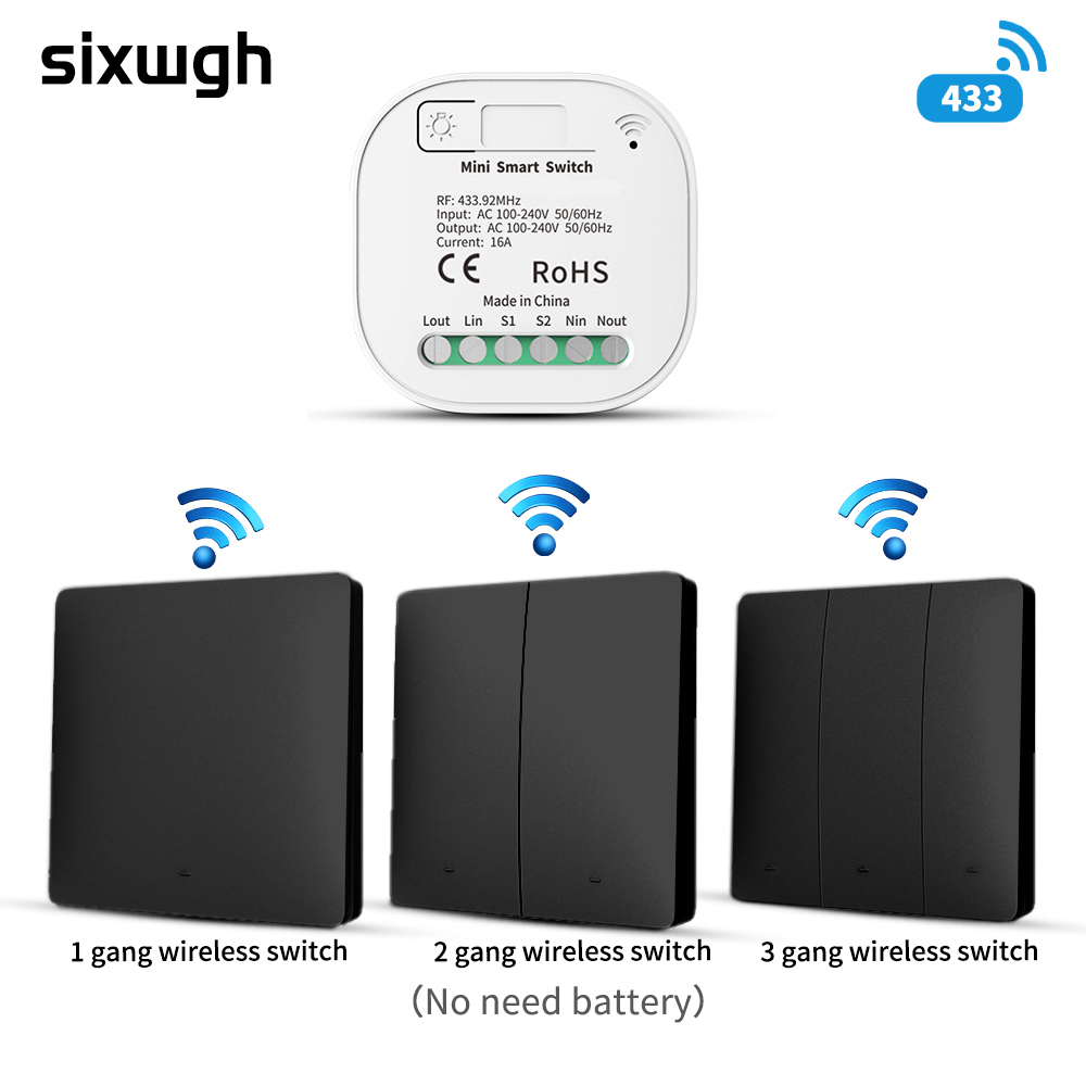 Outdoor Power Outlet With Remote Control - SIXWGH Wireless Intelligent Switch Set 433MHz