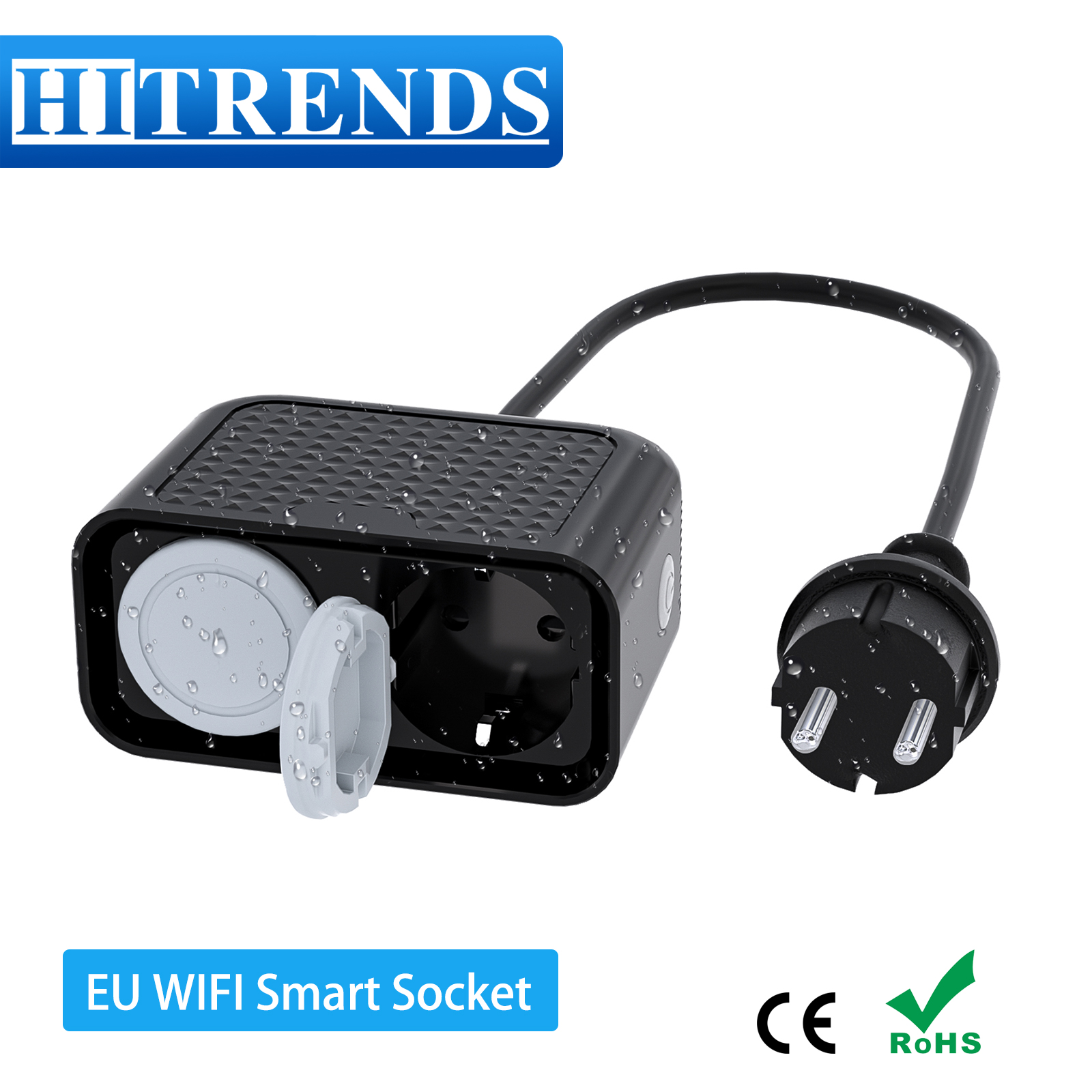 Outdoor Power Outlet With Remote Control - EU WIFI Smart Power Socket Outdoor