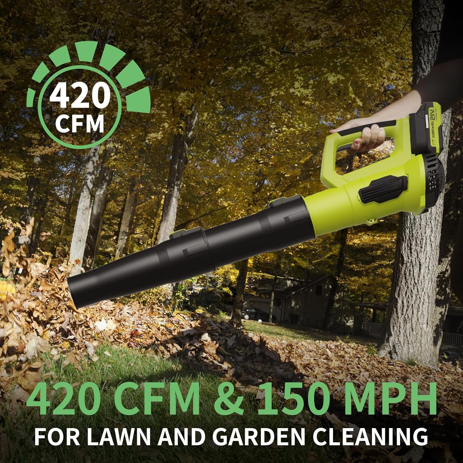 21V Cordless Electric Blower w - Leaf Blower Cordless recension och pris