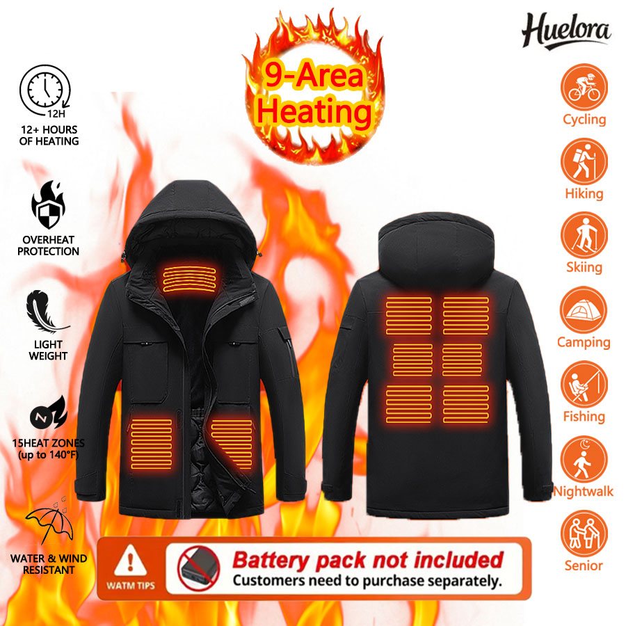 Huelora 9 Area Heating Jacket  - Outdoor Power Not Working recension och pris
