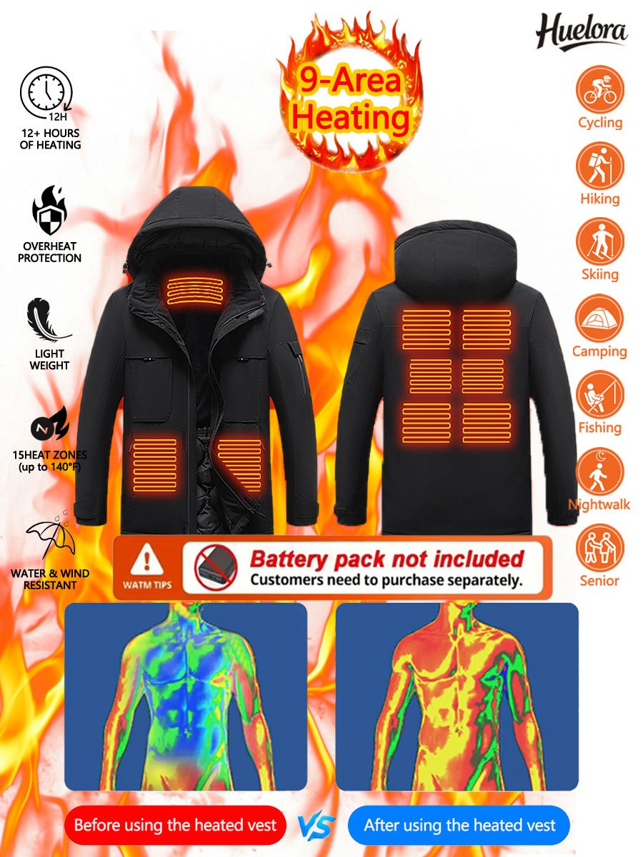 Huelora 9 Area Heating Jacket  - Outdoor Power Not Working recension och pris