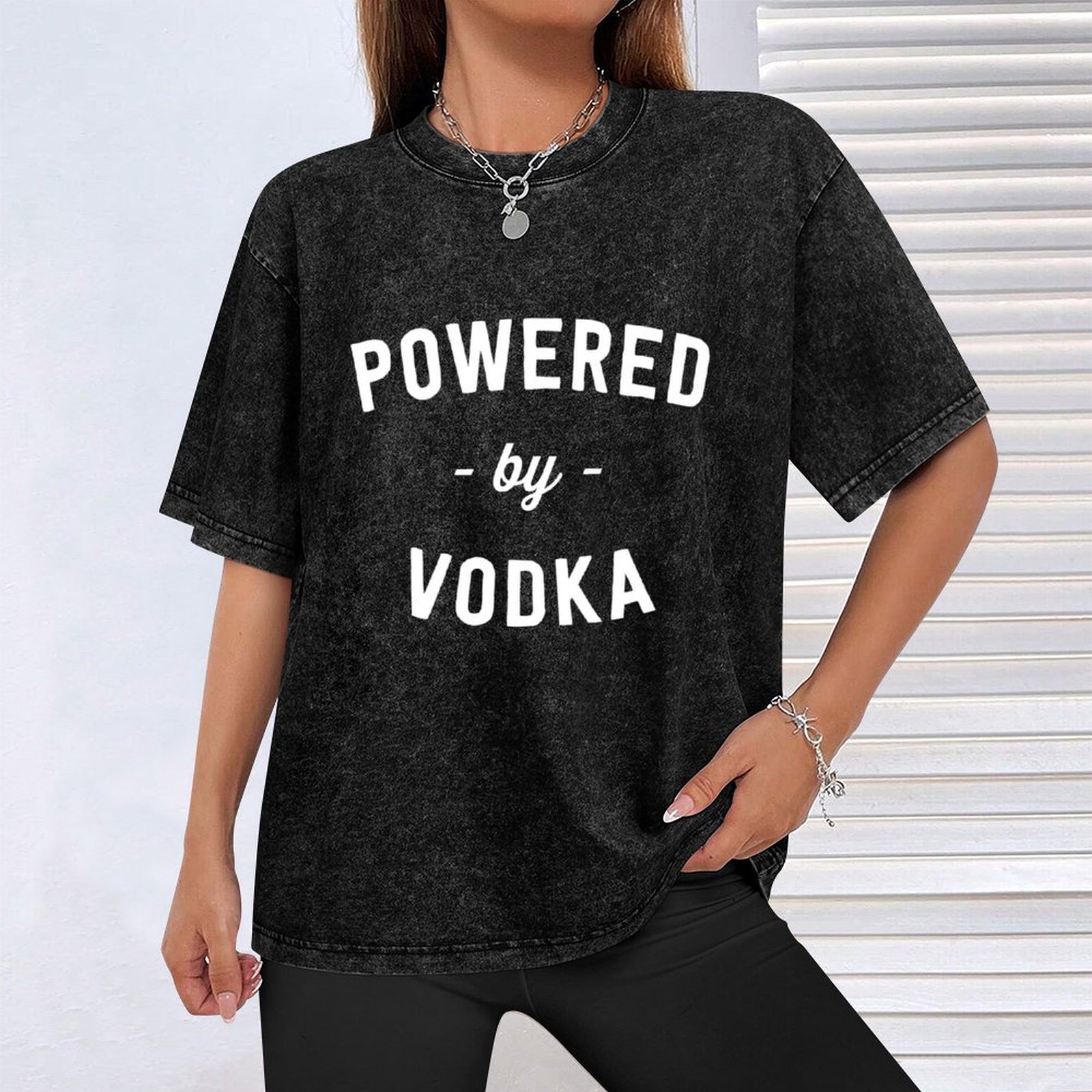 Powered By Vodka T-Shirt Work  - Outdoor Power Not Working recension och pris