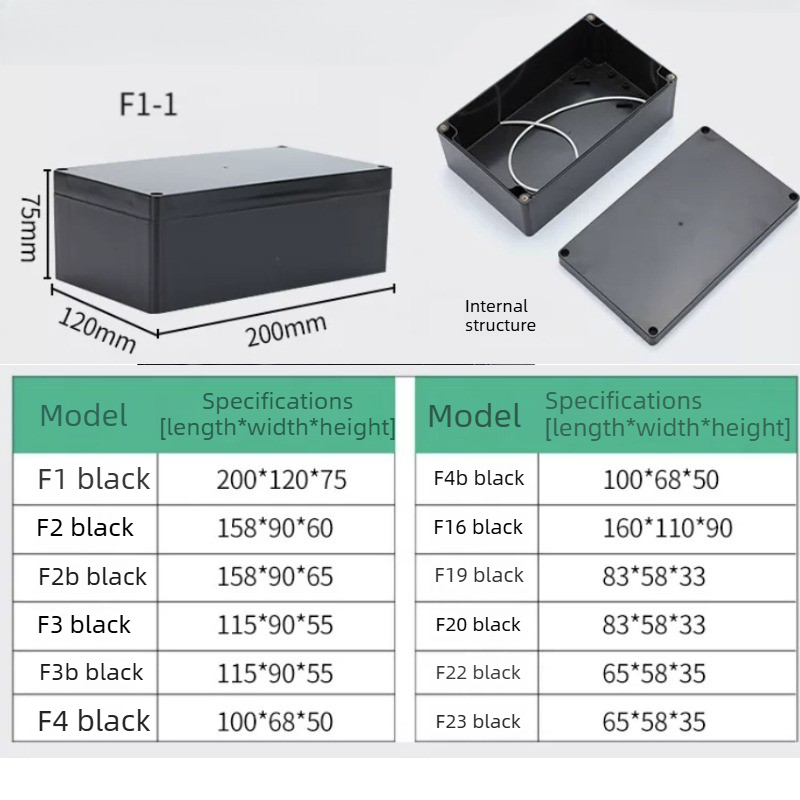 Type F Black Waterproof Juncti - Outdoor Power Junction recension och pris