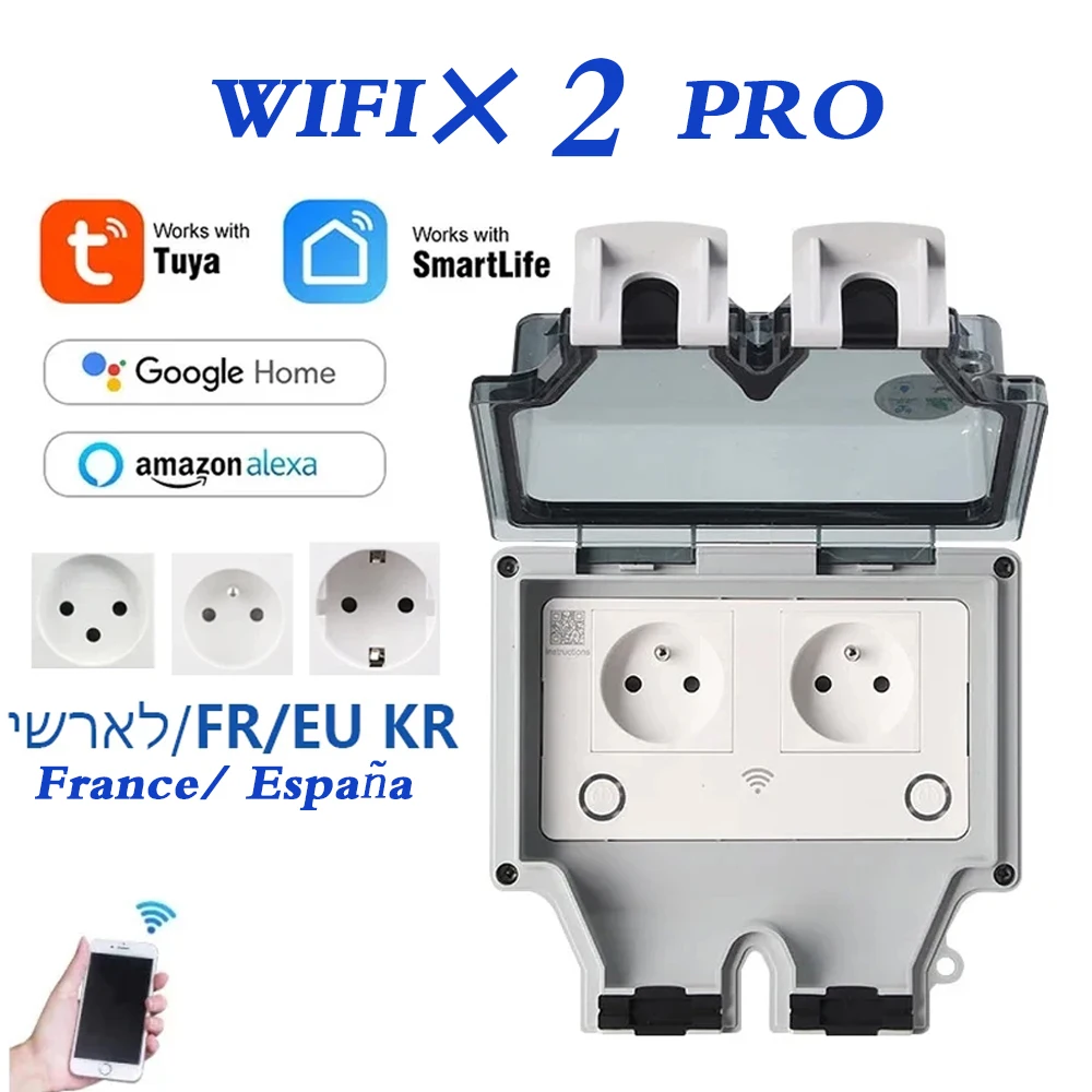Tuya Waterproof Electrical Wal - Outdoor Power Outlet With Remote Control recension och pris