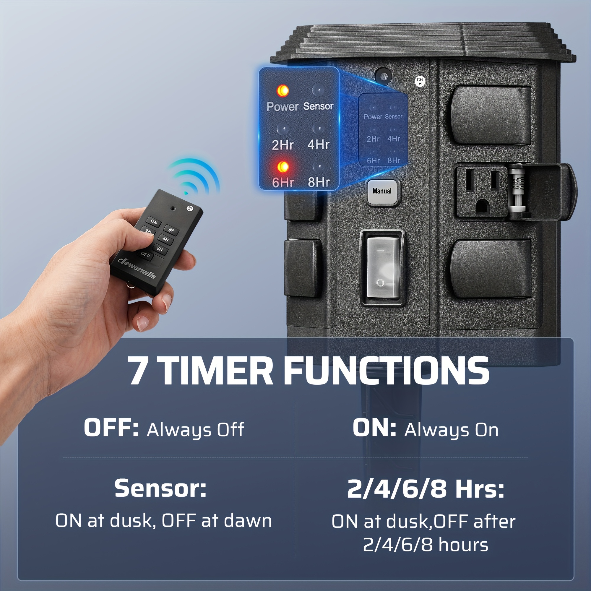 Outdoor Power Stake Timer, Out - Outdoor Power Outlet With Remote Control recension och pris