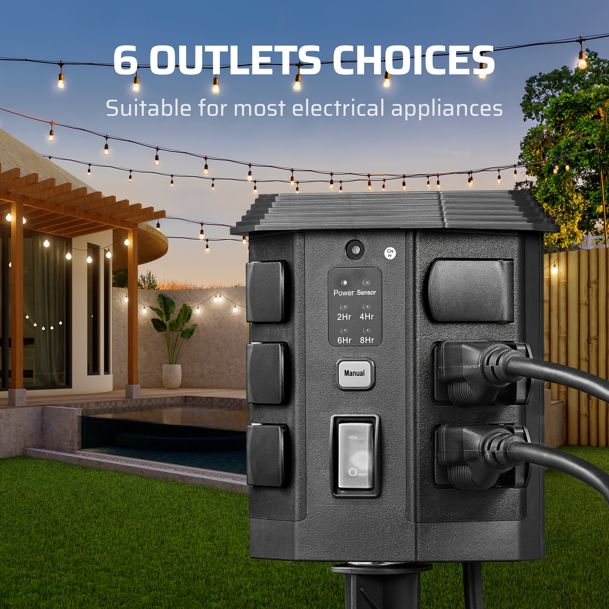 Outdoor Power Stake Timer, Out - Outdoor Power Outlet With Remote Control recension och pris