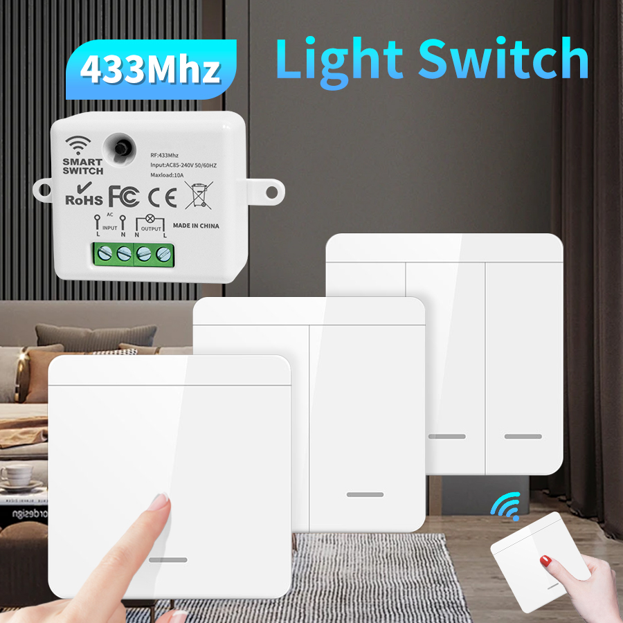 Wireless Light Switch RF 433Mh - Outdoor Power Outlet With Remote Control recension och pris