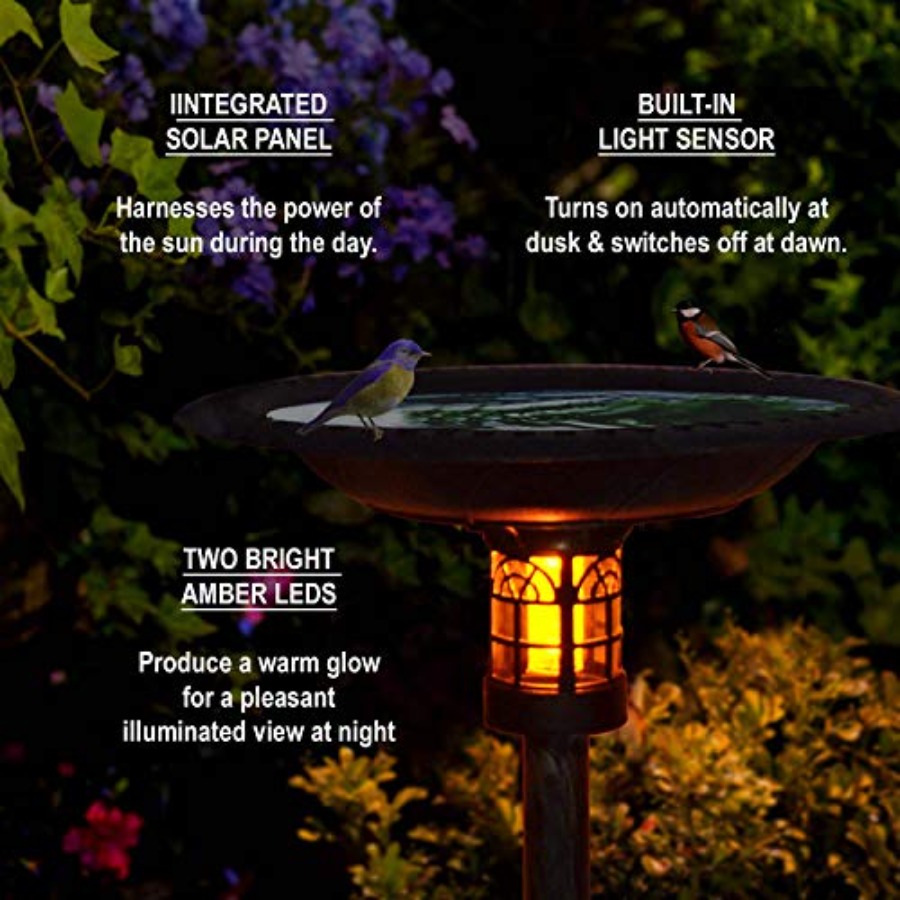 34 Inch Solar Powered LED Ligh - Outdoor Power Pedestal recension och pris