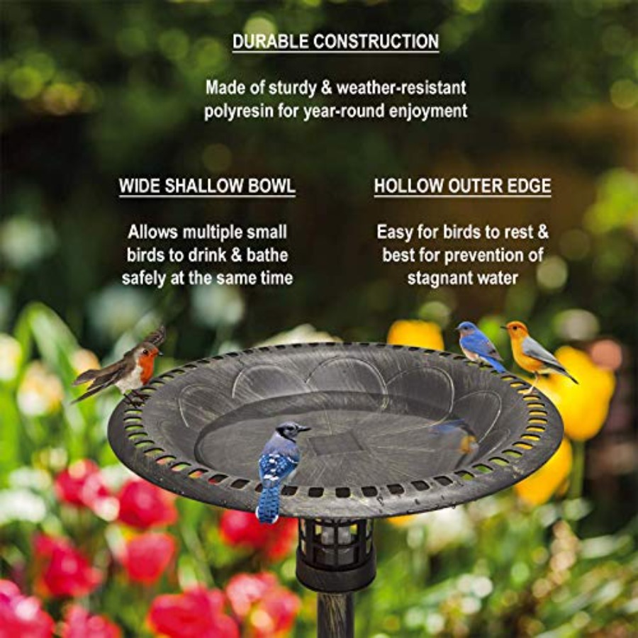 34 Inch Solar Powered LED Ligh - Outdoor Power Pedestal recension och pris