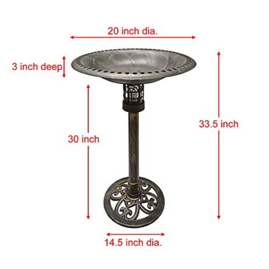 34 Inch Solar Powered LED Ligh - Outdoor Power Pedestal recension och pris