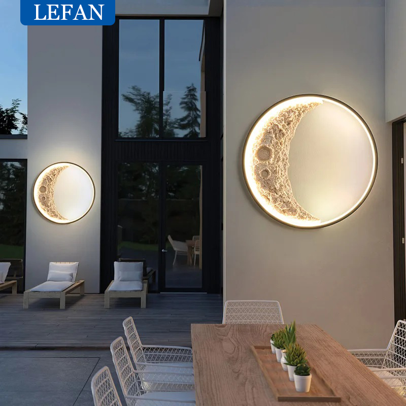 Moon Crescent LED Wall Lamp IP - Outdoor Power Outlet With Remote Control recension och pris