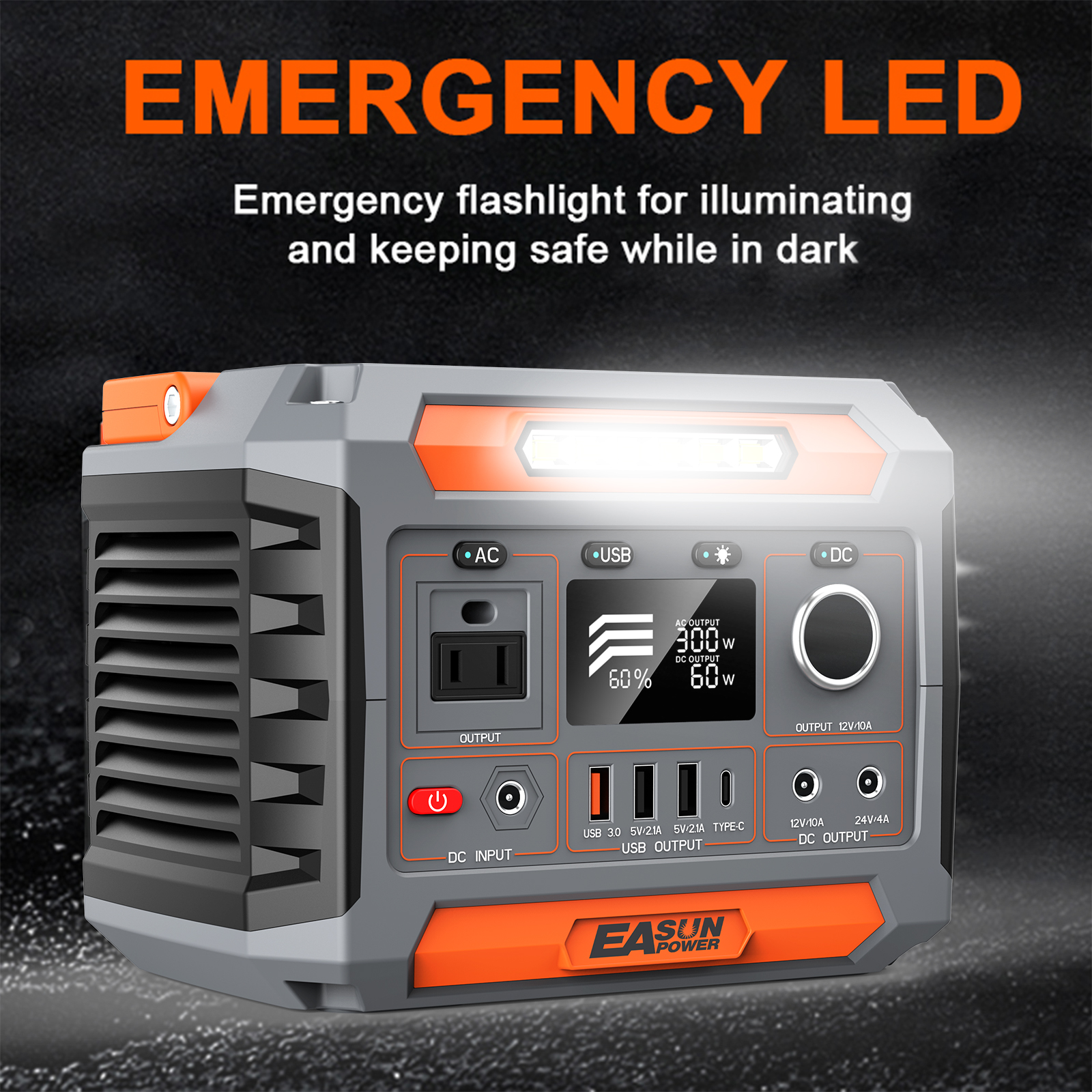 EASUN POWER 300W 288Wh portabl - Outdoor Power Products recension och pris