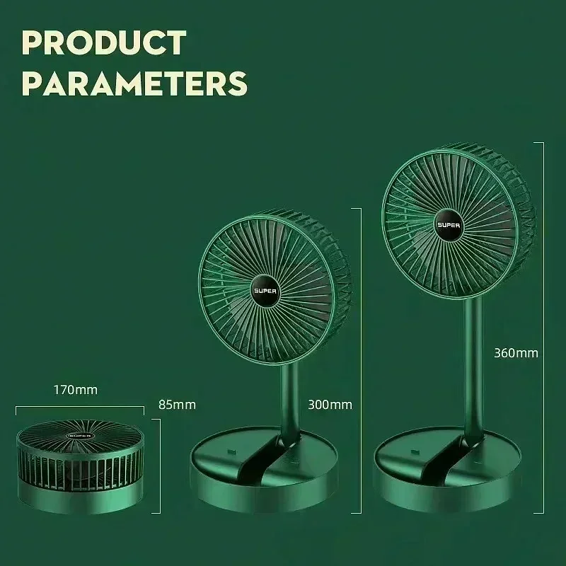 USB Foldable Electric Fan Cold - Outdoor Power Pedestal recension och pris