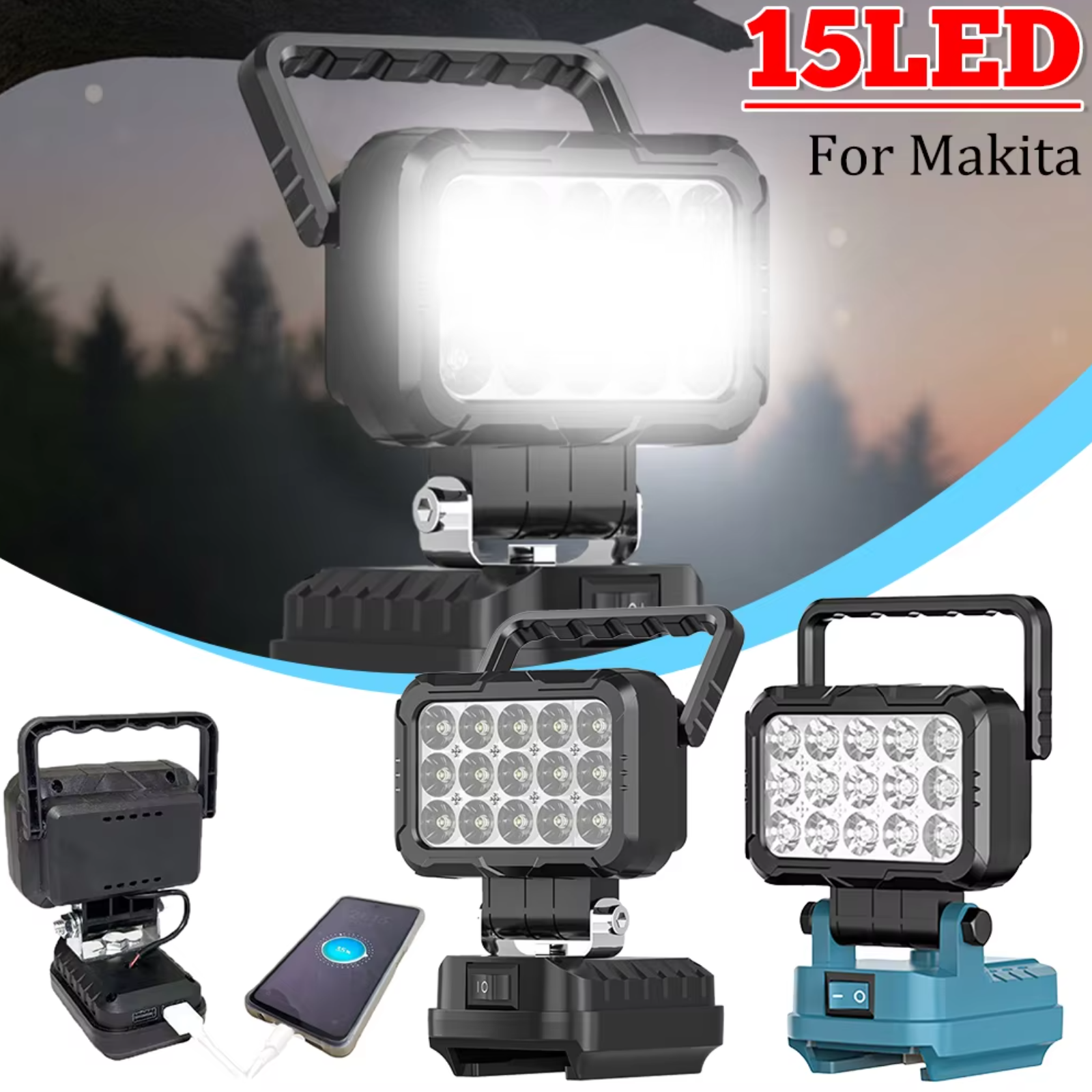 15 LED Working Light For Makit - Outdoor Power Not Working recension och pris