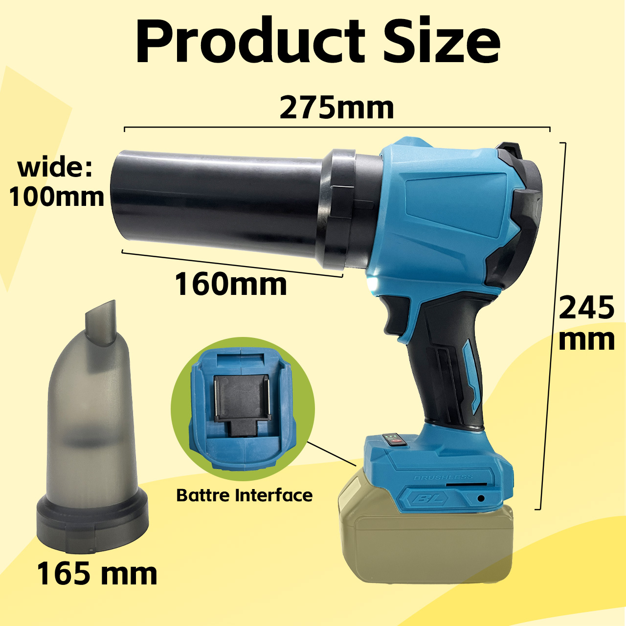 ONEVAN 3500W Brushless Electri - Leaf Blower Cordless recension och pris