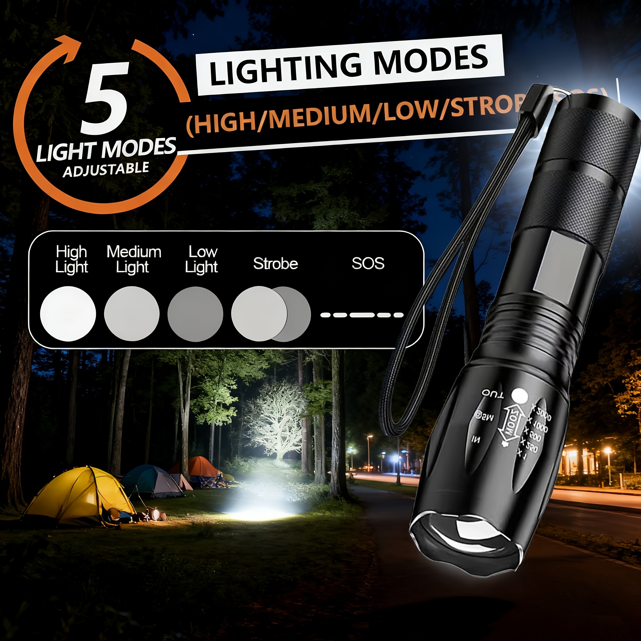 10W Zoom LED Flashlight High P - Outdoor Power Not Working recension och pris
