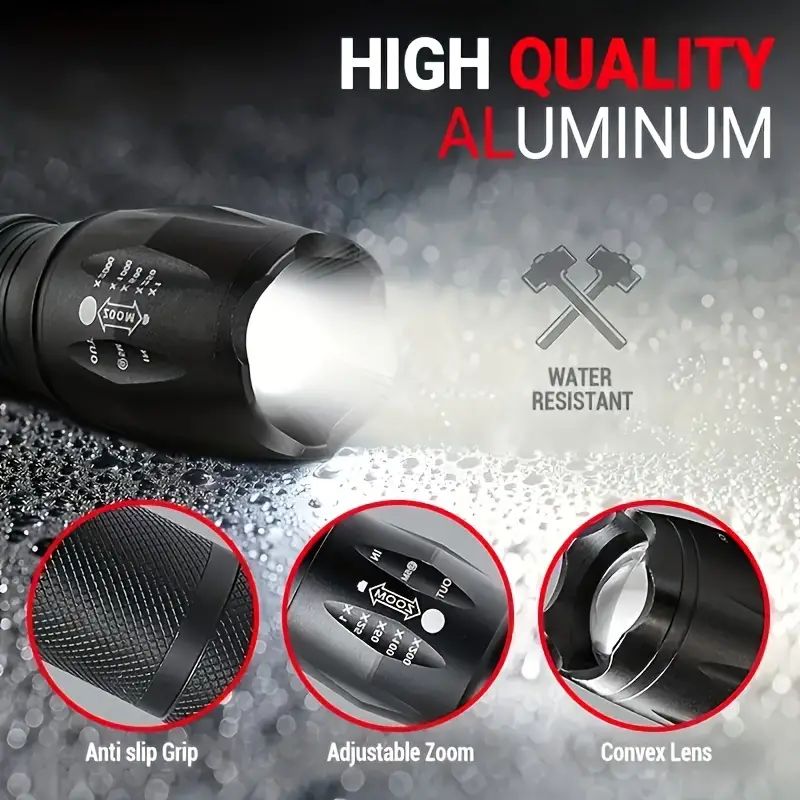 10W Zoom LED Flashlight High P - Outdoor Power Not Working recension och pris