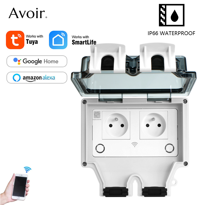 Avoir Tuya Power Socket IP66 O - Outdoor Power Outlet With Remote Control recension och pris