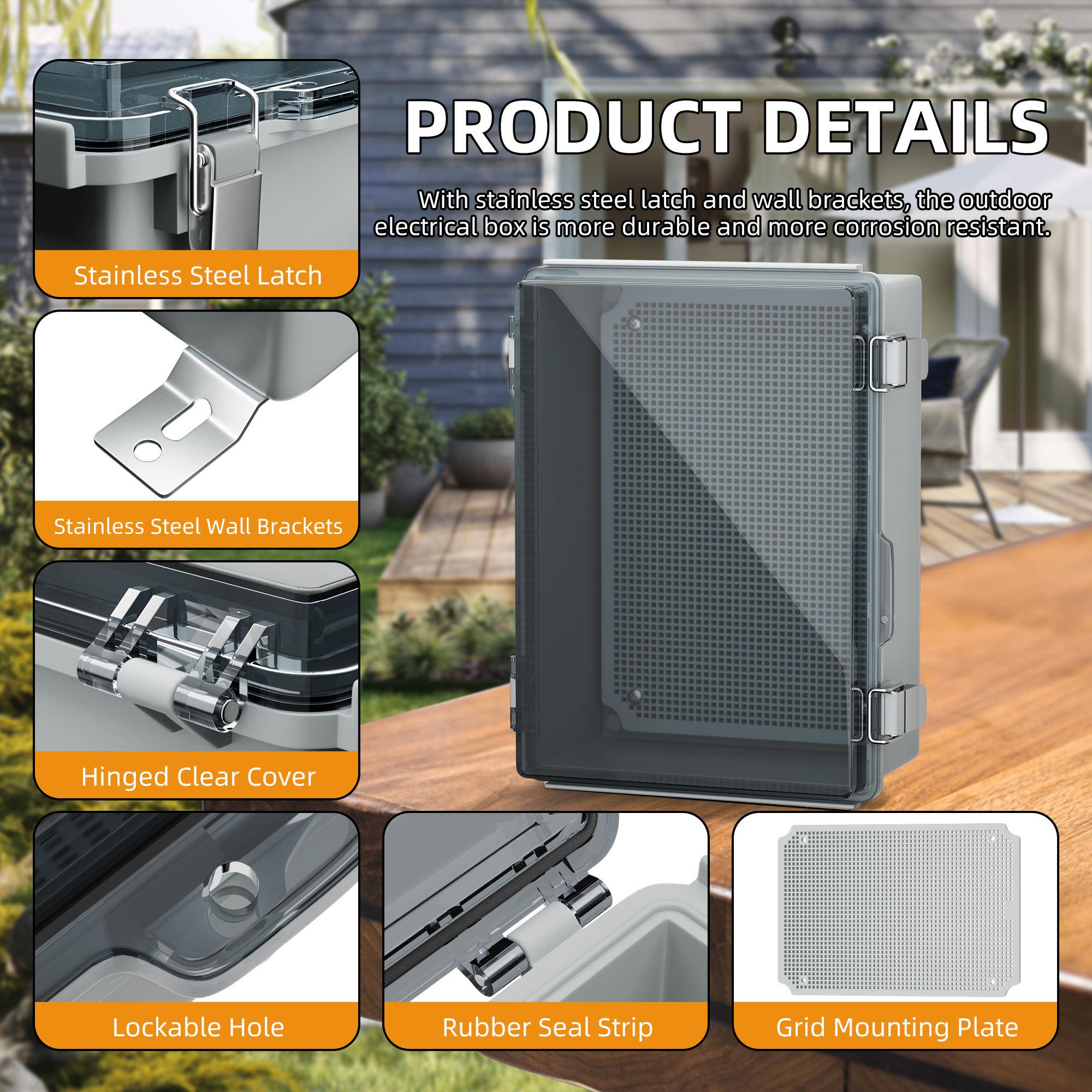 Clear Electrical Enclosure Box - Outdoor Power Junction recension och pris